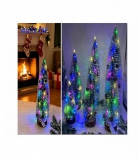 ARBOL DE NAVIDAD C-LUZ 40X12CM NIEVE 146200