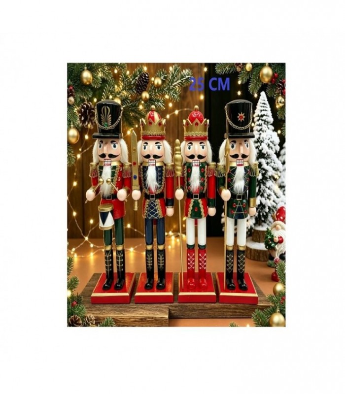SOLDADO MADERA 1PC 25CM NAVIDAD CASCANUECES 146348