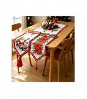 CAMINERO P-MESA 33X180CM NAVIDAD -CPOMPOM 146664