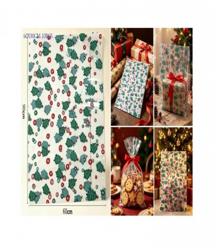 PAPEL DE REGALO 10PCS 60X90CM NAVIDAD 146818